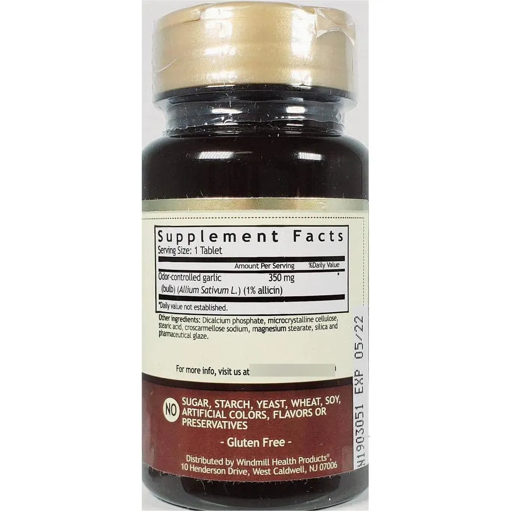 Ajo En Cápsulas 350mg 100 Unidades Refuerza Salud Cardiovascular Sin Olor