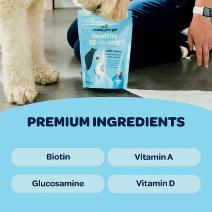 Multivitaminas Para Perros 12 En 1 Sabor Delicioso Salud Articulaciones Y Piel