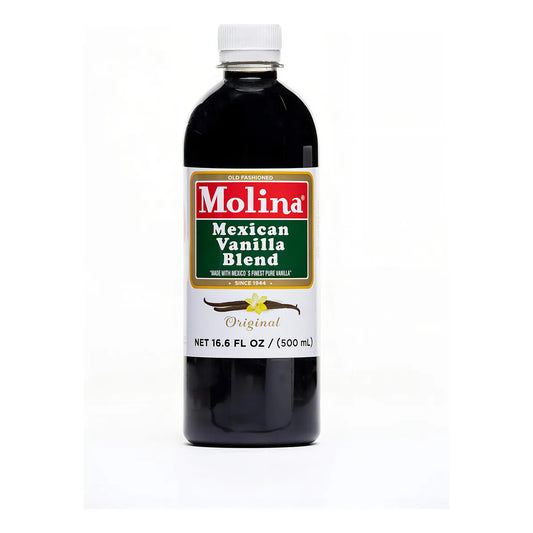 Extracto Puro De Vainilla Natural Mexicana Molina Pack X 2 Botellas De 16.9 Oz Ideal Para Reposteria Y Bebidas