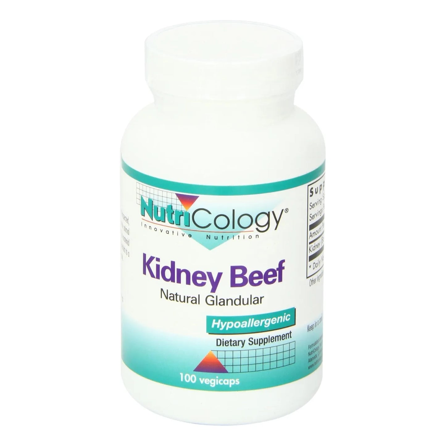 Capsulas De Riñon 100 Unidades Fuente De Proteinas Naturales Nutricology