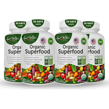Verde Orgánico Superfood Complejo Frutas Verduras 14 Variedades Suplemento Dietético