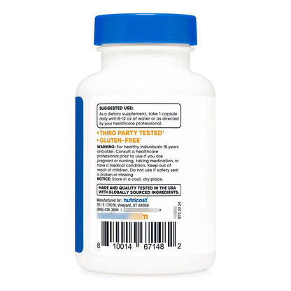 Picolinato De Zinc 50 Mg 120 Cápsulas Vegetarianas Alta Absorción Sin Gluten