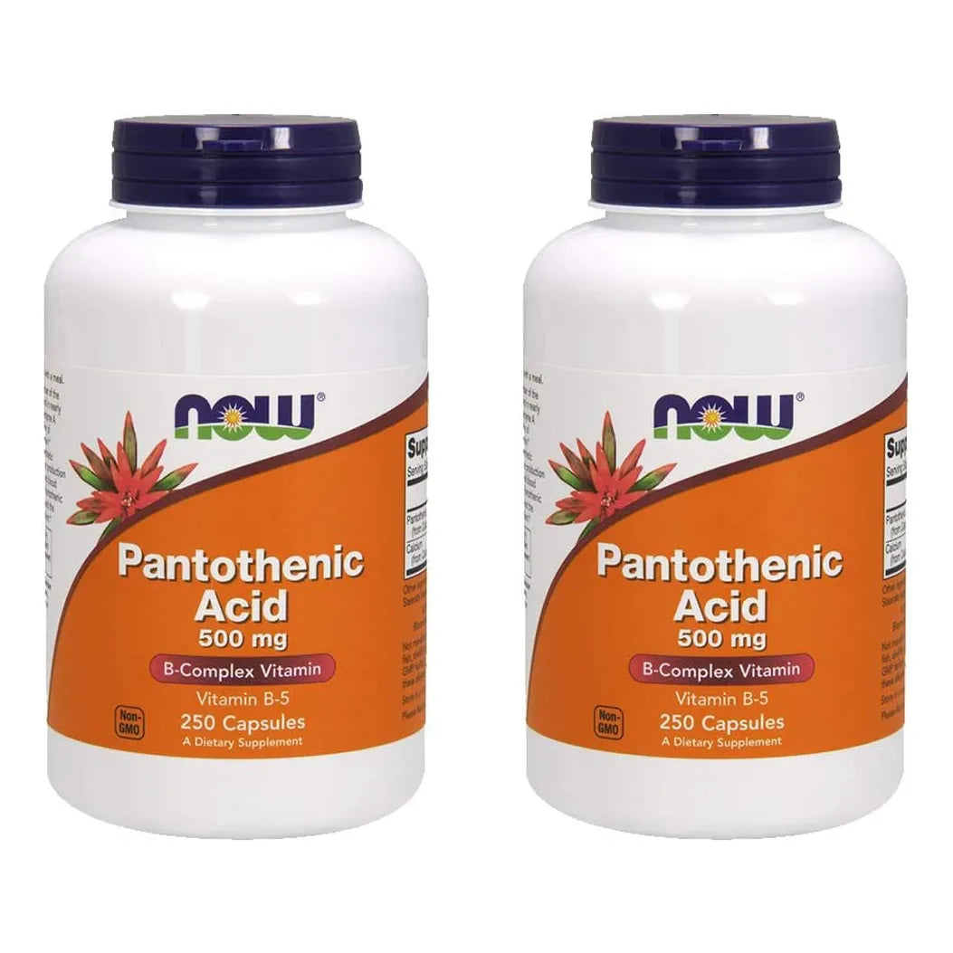 Ácido Pantoténico 500 Mg 250 Cápsulas Energía Piel Saludable Metabolismo
