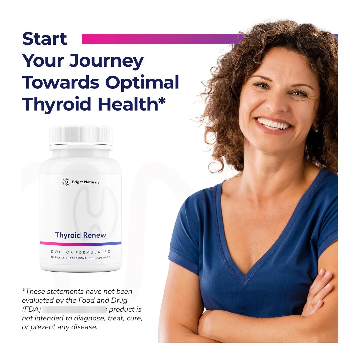 Thyroid Renew Suplemento Tiroideo Para Mujer Energía Y Concentración 60 Cápsulas