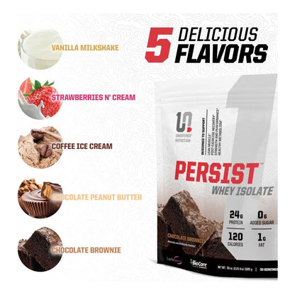 Persist Whey Isolate Proteína Aislada De Suero Brian Shaw 30 Porciones Sabor Mantequilla