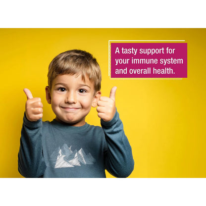 Multivitamínico Efervescente Para Niños 60 Tabletas Sabor Frambuesa Sin Azúcar Vegano