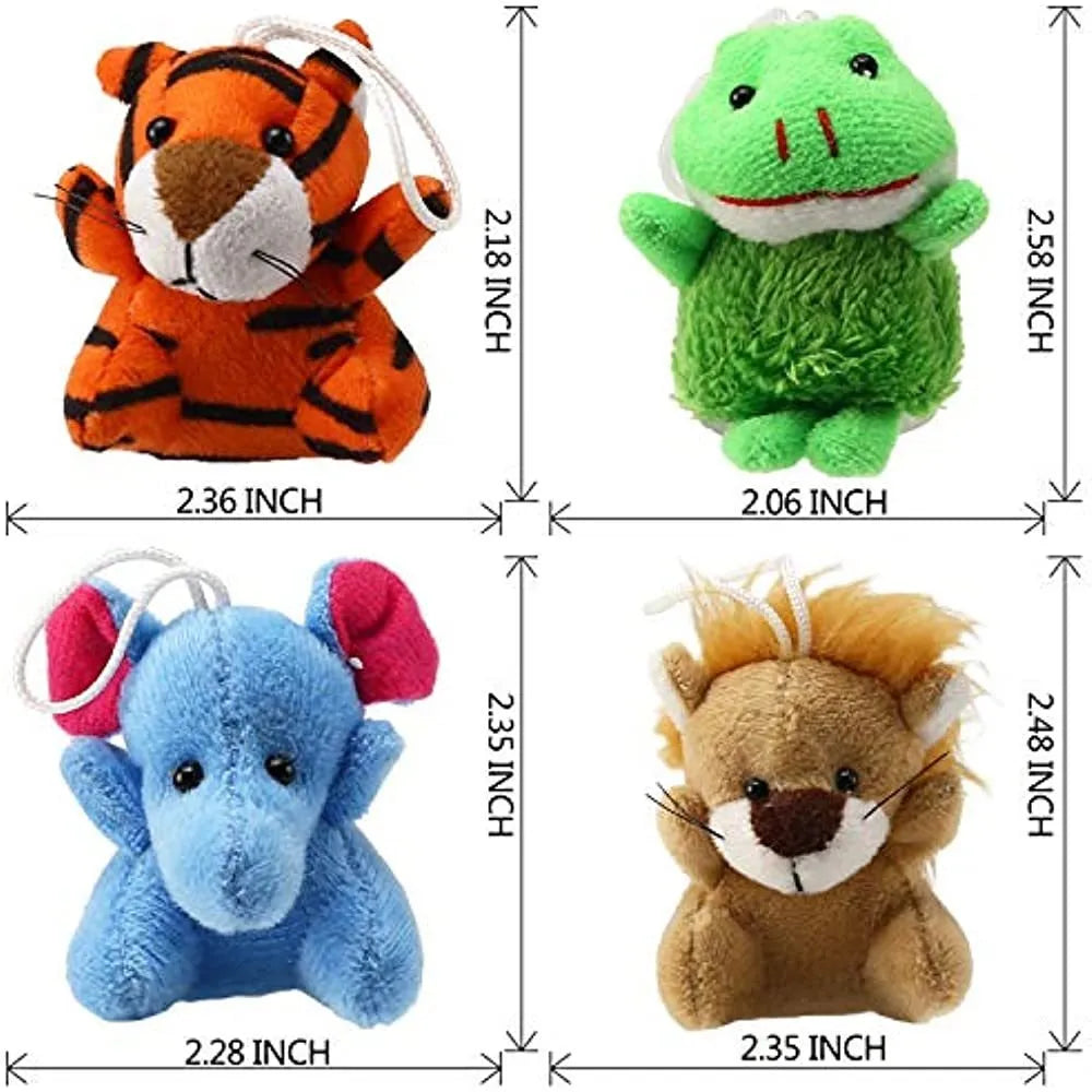 Juego De 32 Mini Peluches Lindos Incluye Laxdacee Verde Oscuro Diversión Y Aprendizaje