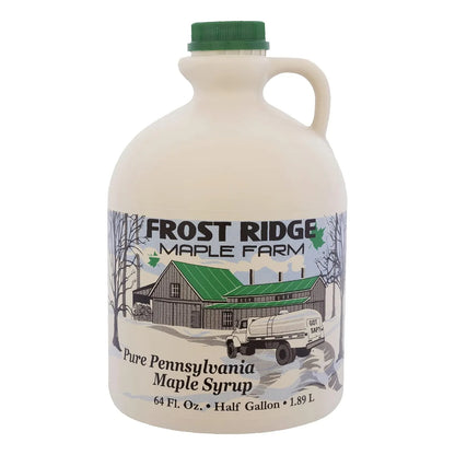 Jarabe De Arce Orgánico Grado A Oscuro Robust Frost Ridge Maple Farm Medio Galón