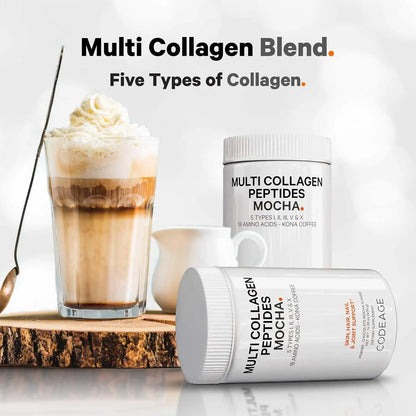Proteína De Colágeno Múltiple Sabor Chocolate Moca Con Café Kona