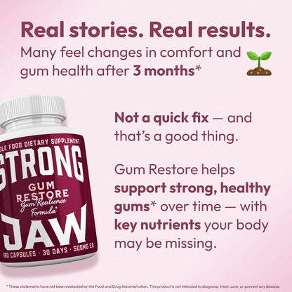 Gum Restore Suplemento Dental Vitaminas Para Encías Fuertes Y Dientes Sanos
