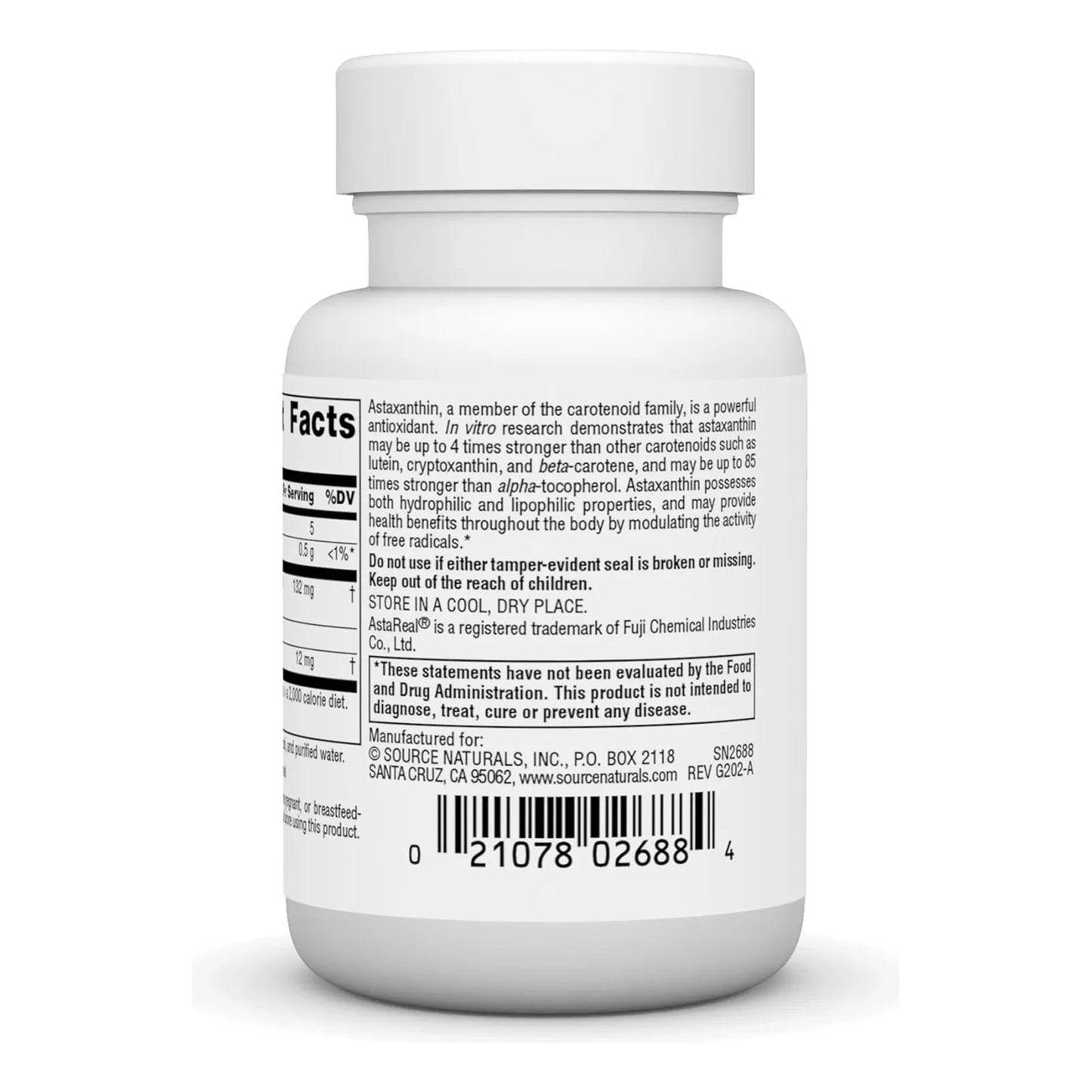 Astaxantina 12 Mg Antioxidante Carotenoide 30 Capsulas Blandas Source Naturals