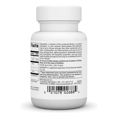Astaxantina 12 Mg Antioxidante Carotenoide 30 Capsulas Blandas Source Naturals