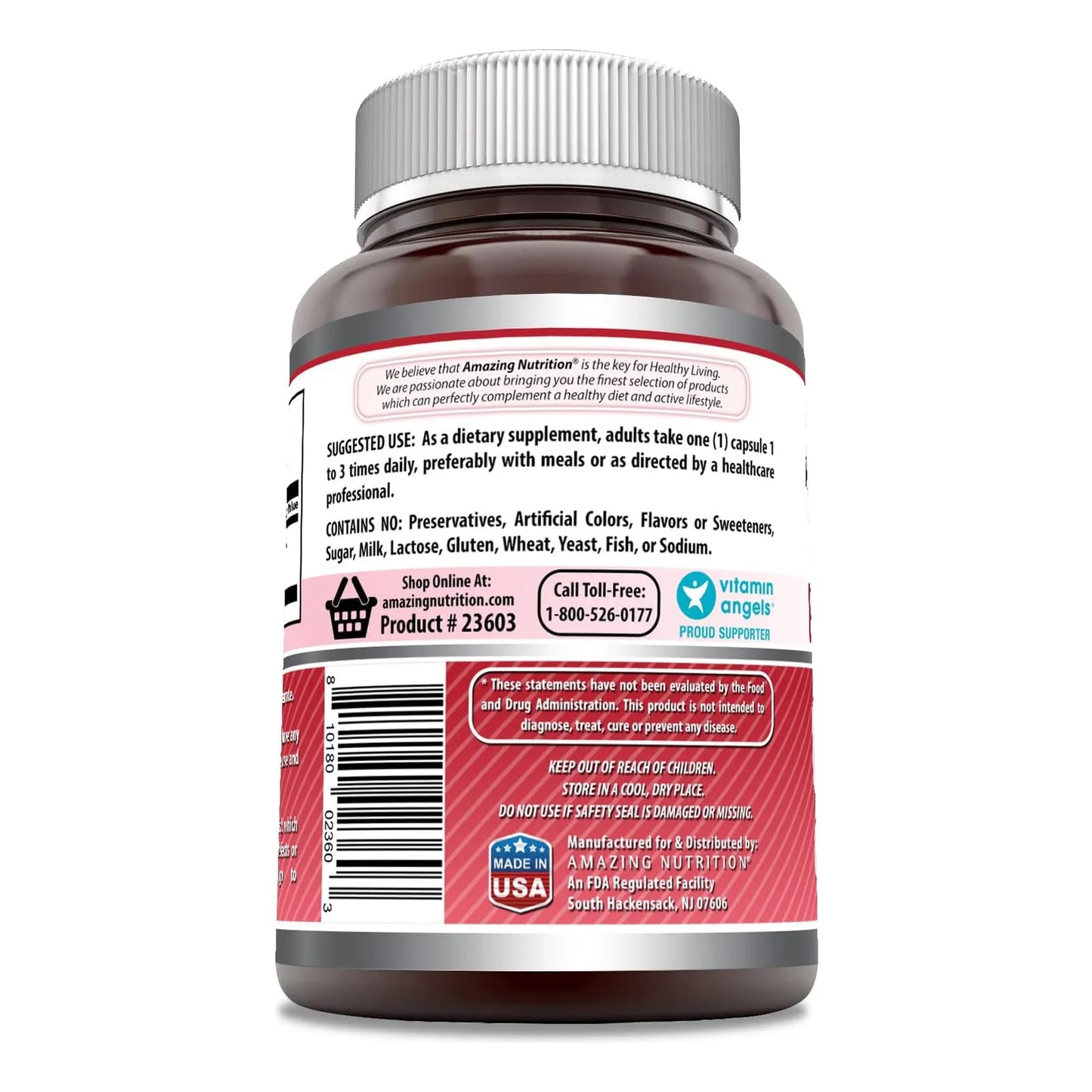 Suplemento De Trébol Rojo 430 Mg 180 Cápsulas Sin OMG Sin Gluten
