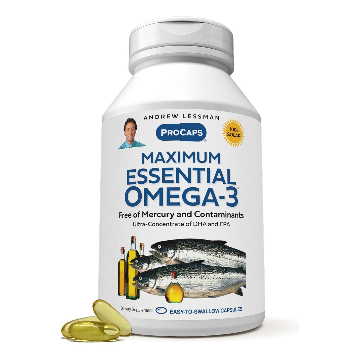 Omega 3 Ultrapuro 1200 Mg DHA 60 Capsulas Blandas Sin Sabor Aceite Pescado
