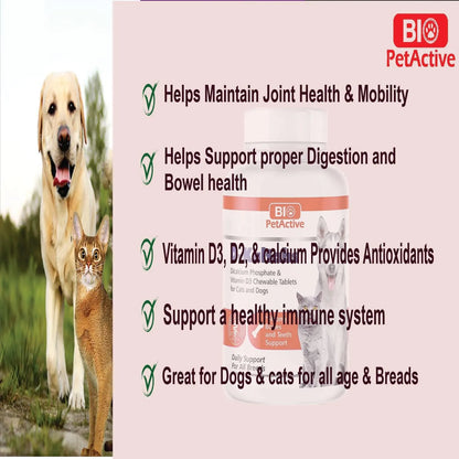 Vitamina D3 Calcio Masticable Para Perros Y Gatos 84 Tablas D-Kaltabs