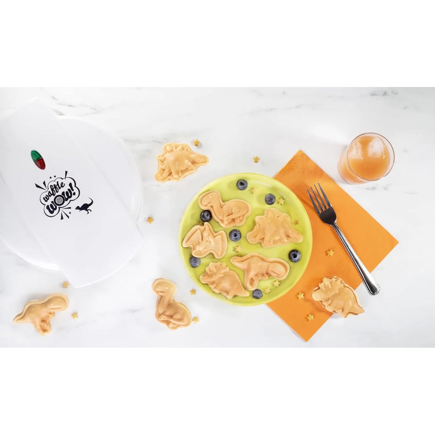 Mini Wafflera Dinosaurios 5 Formas Antiadherente Desayunos Divertidos
