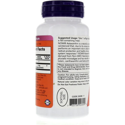 Astaxantina 4mg 90 Capsulas Blandas Proteccion Celular Antioxidante Potente