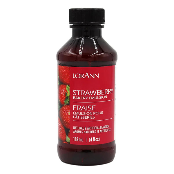 Emulsion Fresa Para Panaderia Botella 113 Gramos Sabor Natural Y Versatil