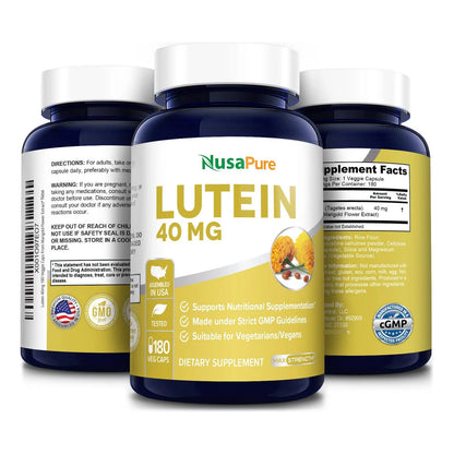 Luteina 40mg 180 Capsulas Vegetales Antioxidante Para La Vision