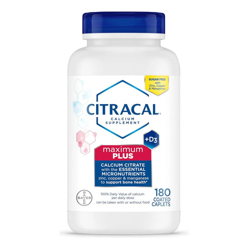 Citracal Maximum Plus 650 Mg Con Vitamina D3 180 Caps Suplemento Para Huesos Fuertes