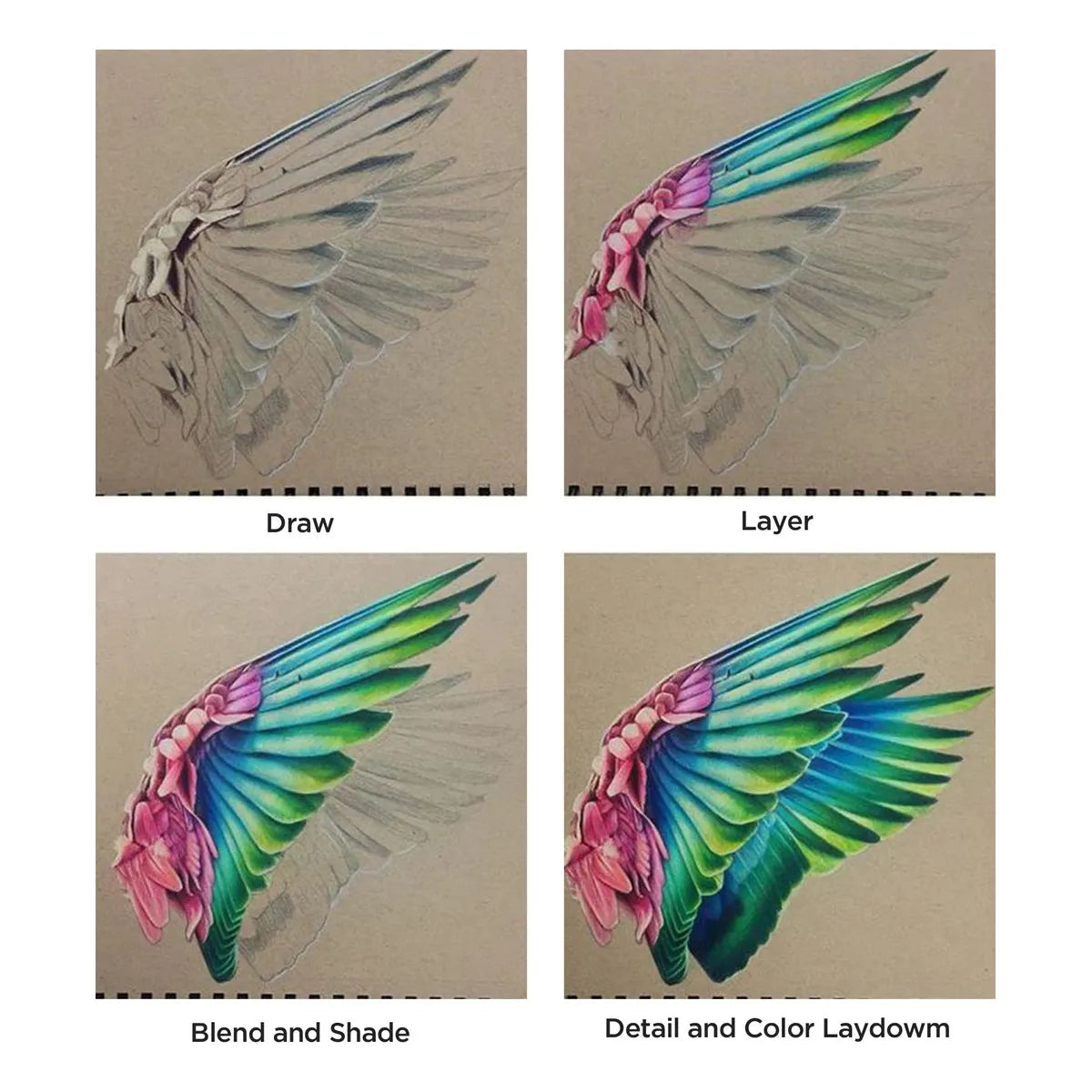 Juego 120 Lapices Colores Profesionales Para Adultos Libros Colorear Arte Terapia
