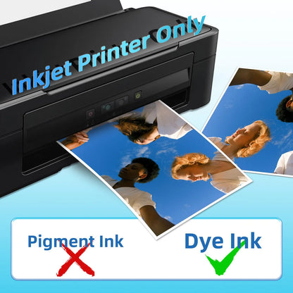 Papel Fotográfico Brillante 100 Hojas Tamaño Carta Profesional Secado Instantáneo