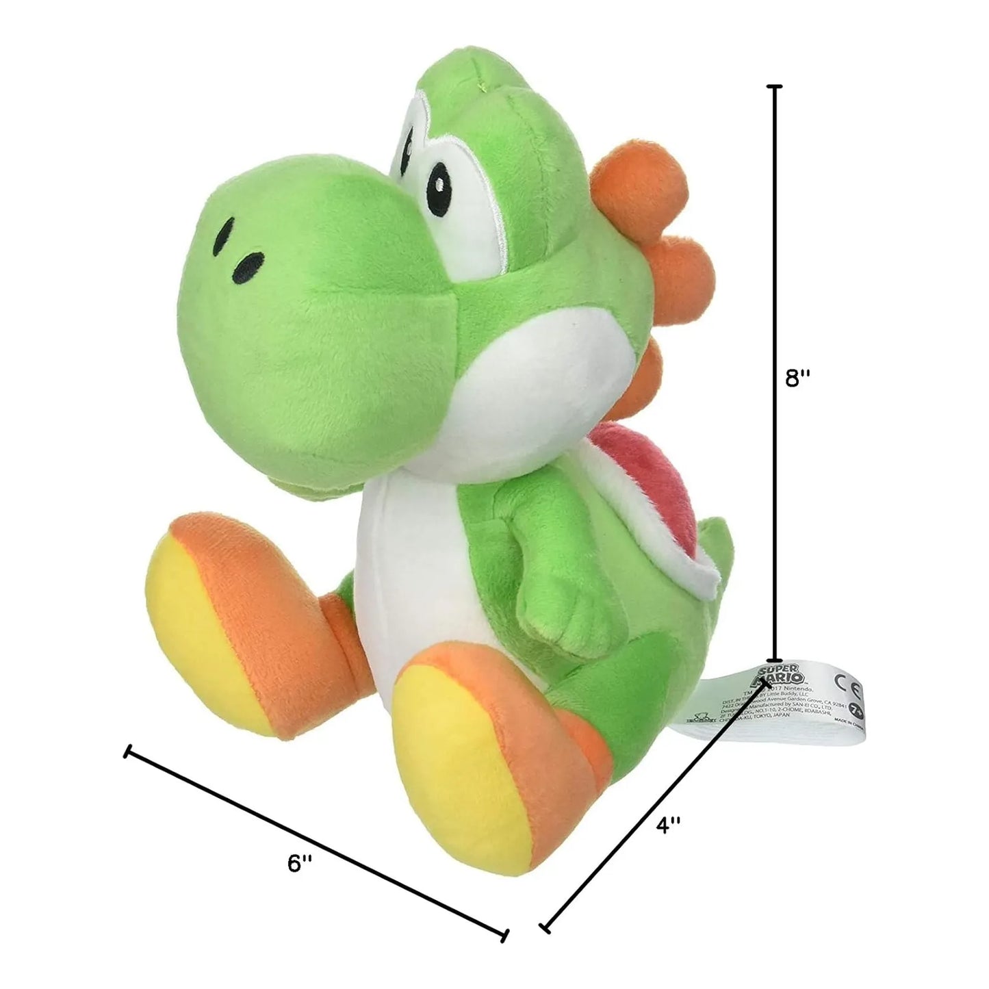 Peluche Yoshi Super Mario 20 Cm Suave Y Tierno Multicolor Little Buddy