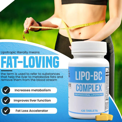 Tabletas Lipo B-Complex Energía Y Metabolismo 120 Tab Vitamina B12 Colina