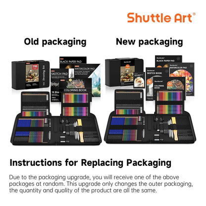 Kit De Dibujo Profesional 116 Piezas Lápices Carbón Acuarela Grafito Estuche Portátil