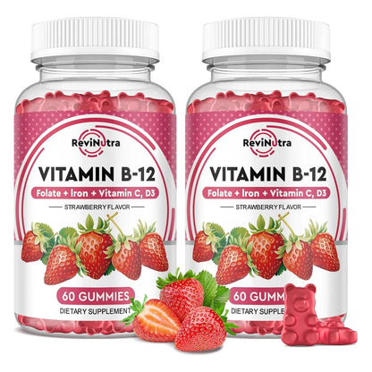 Gomitas Masticables B12 5000 Mcg Metilcobalamina Hierro Vitaminas Energía
