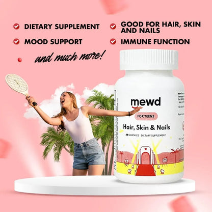 Gomitas Multivitamínicas Masticables Para Cabello Piel Y Uñas Niños Adolescentes