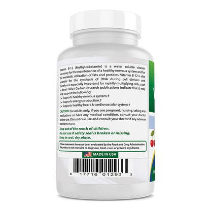 Vitamina B12 Metilcobalamina 6000 Mcg 120 Comprimidos Sublinguales Energia Y Memoria