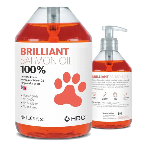 Aceite De Salmón Brillante Para Perros Gatos Y Cachorros Nutrición Premium