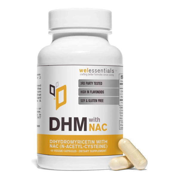 Dihidromiricetina DHM Con NAC 650 Mg 60 Cápsulas Suplemento Hepático Y Antioxidante