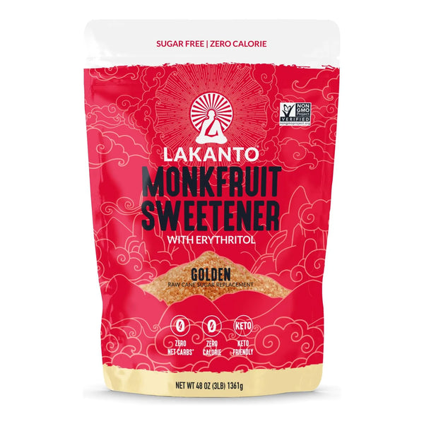 Edulcorante De Fruta Del Monje Lakanto Golden 3 Lb Endulza Sin Calorias Keto Y Diabetico