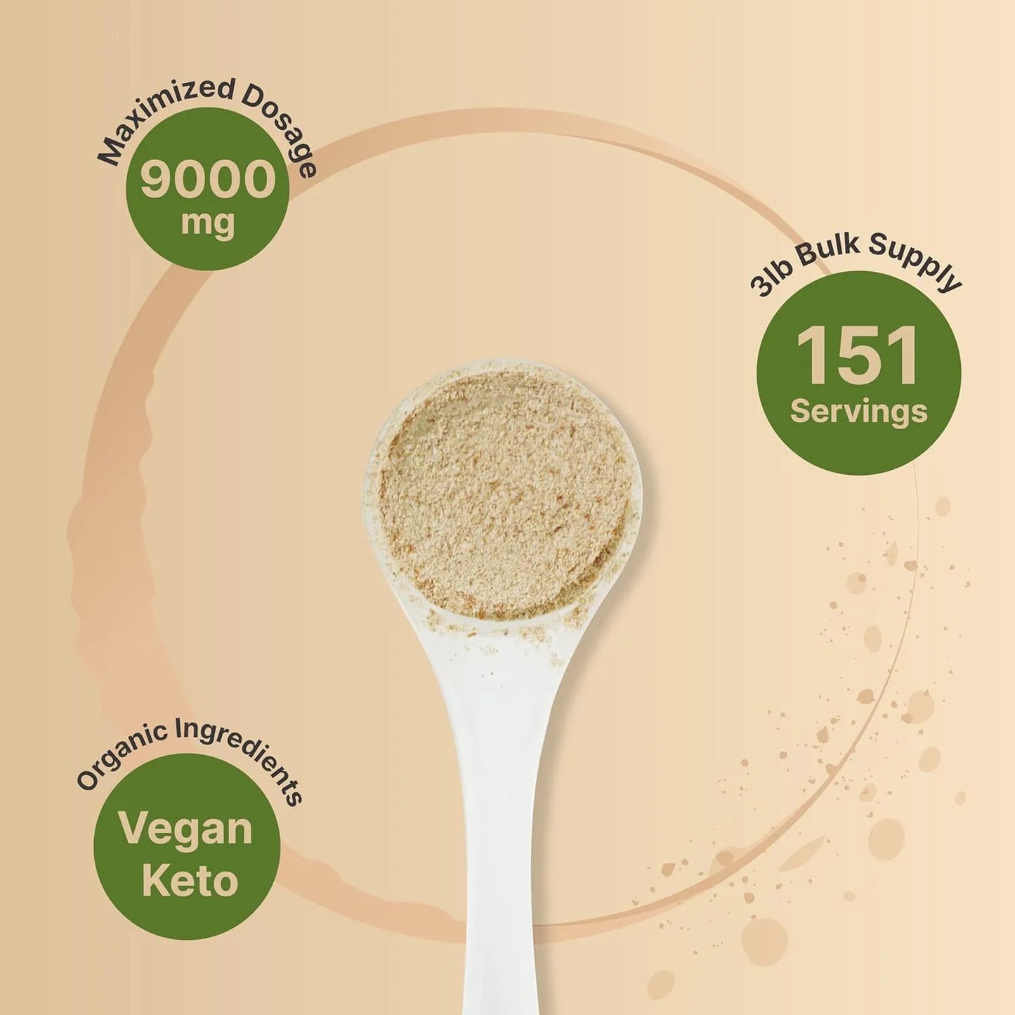 Polvo Orgánico De Cáscara De Psyllium 1.36 Kg Fibra Soluble Para Digestión Y Corazón