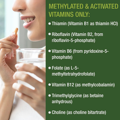Multivitamínico Metilado Complejo B Con L Metilfolato Y Metilcobalamina Suplemento MTHFR