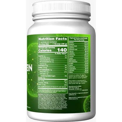 Proteína Vegetal Natural 2.5 Kg Fórmula Nutritiva Sin Aditivos Vegana Keto