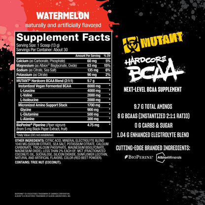 BCAA Next Level Hidratación y Recuperación 30 Porciones Sabor Sandía