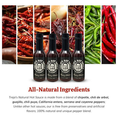 Salsa Picante Natural Trejo 12 Botellas 150 Ml Calor Medio Ingredientes Premium