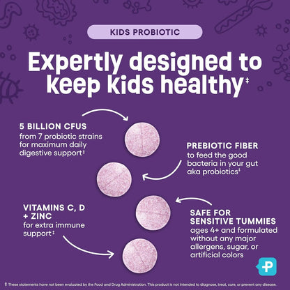 Probióticos Infantiles 7 Cepas Prebióticos Orgánicos Vitaminas Zinc