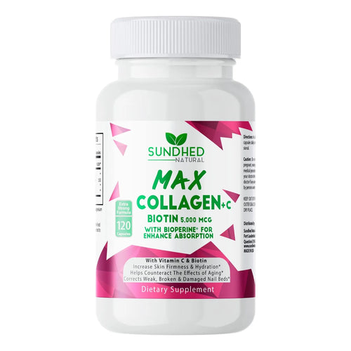 Colageno Natural Con Biotina Y Bioperina Hidrata Y Reafirma Piel 120 Capsulas