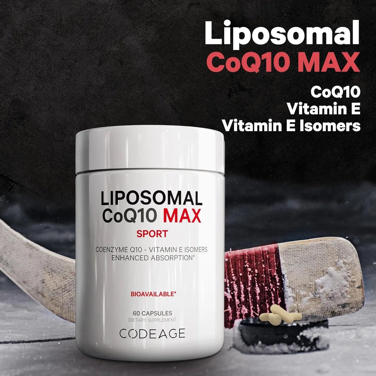 Coenzima Q10 250 Mg Con Vitamina E 60 Cápsulas Liposomal Codeage Energía Y Protección