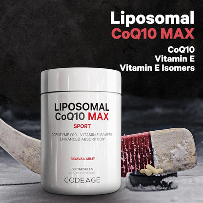 Coenzima Q10 250 Mg Con Vitamina E 60 Cápsulas Liposomal Codeage Energía Y Protección
