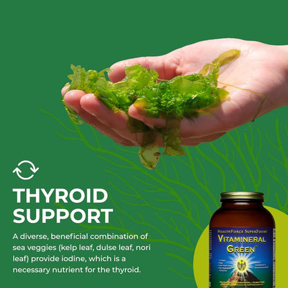 Vitamineral Green Polvo Superalimento Apoyo Inmunologico Y Tiroides 1764 Oz