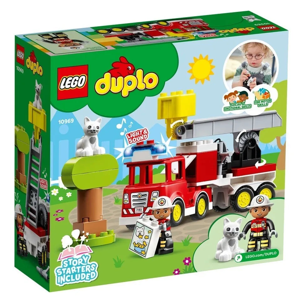 Kit De Construcción Lego Duplo Camión De Bomberos 10969 Con Luces Y Sonido