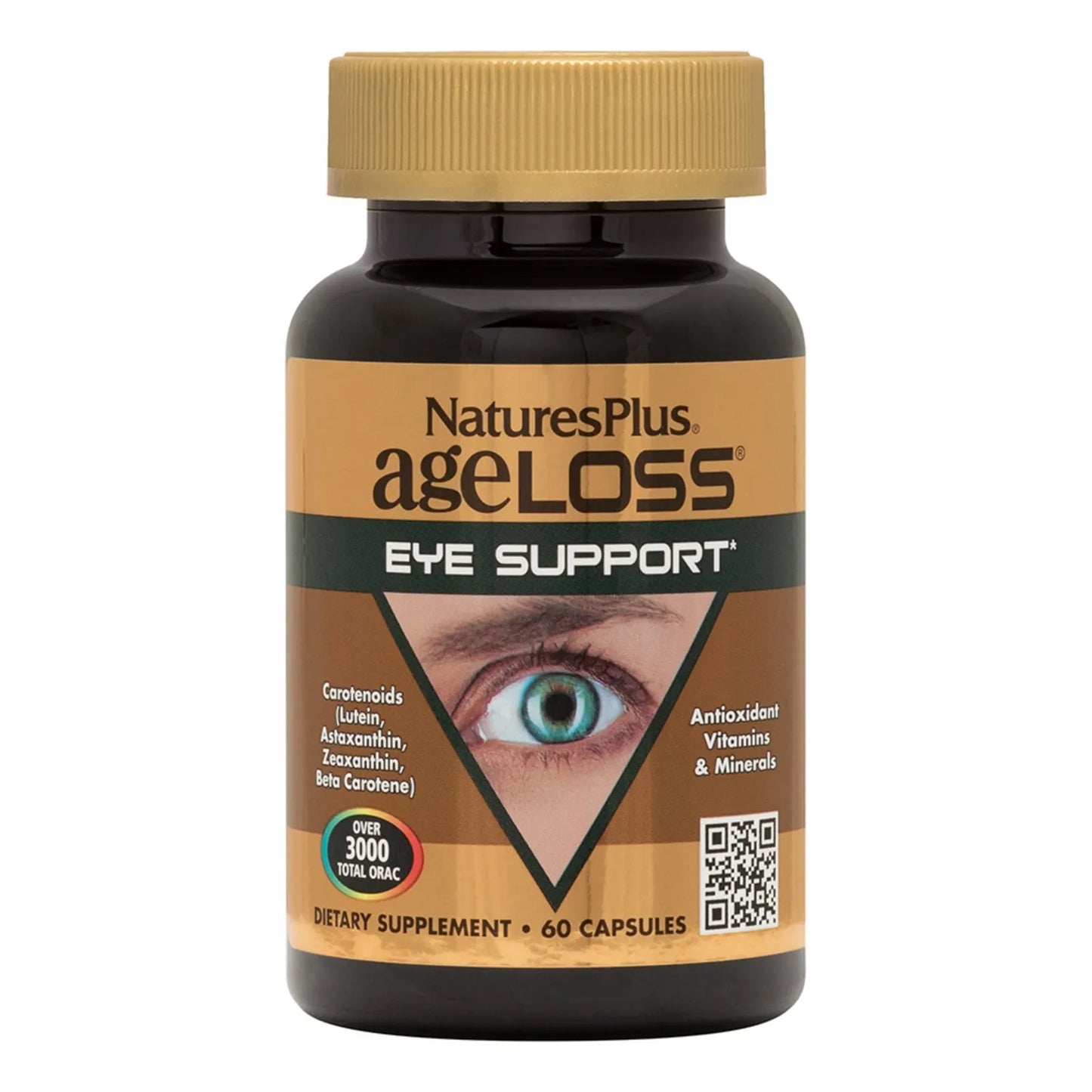 Natures Plus AgeLoss Soporte Ocular Con Luteina Astaxantina Zeaxantina 60 Capsulas Vegetariano Sin Gluten