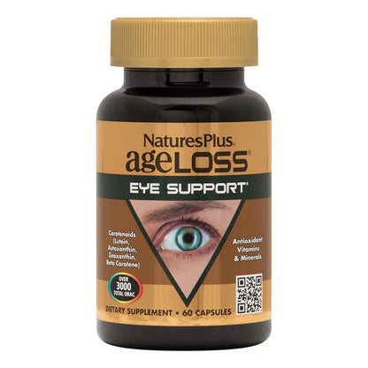 Natures Plus AgeLoss Soporte Ocular Con Luteina Astaxantina Zeaxantina 60 Capsulas Vegetariano Sin Gluten