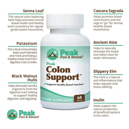 Limpieza Desintoxicacion Colon Peak Pure Natural 60 Capsulas Salud Digestiva