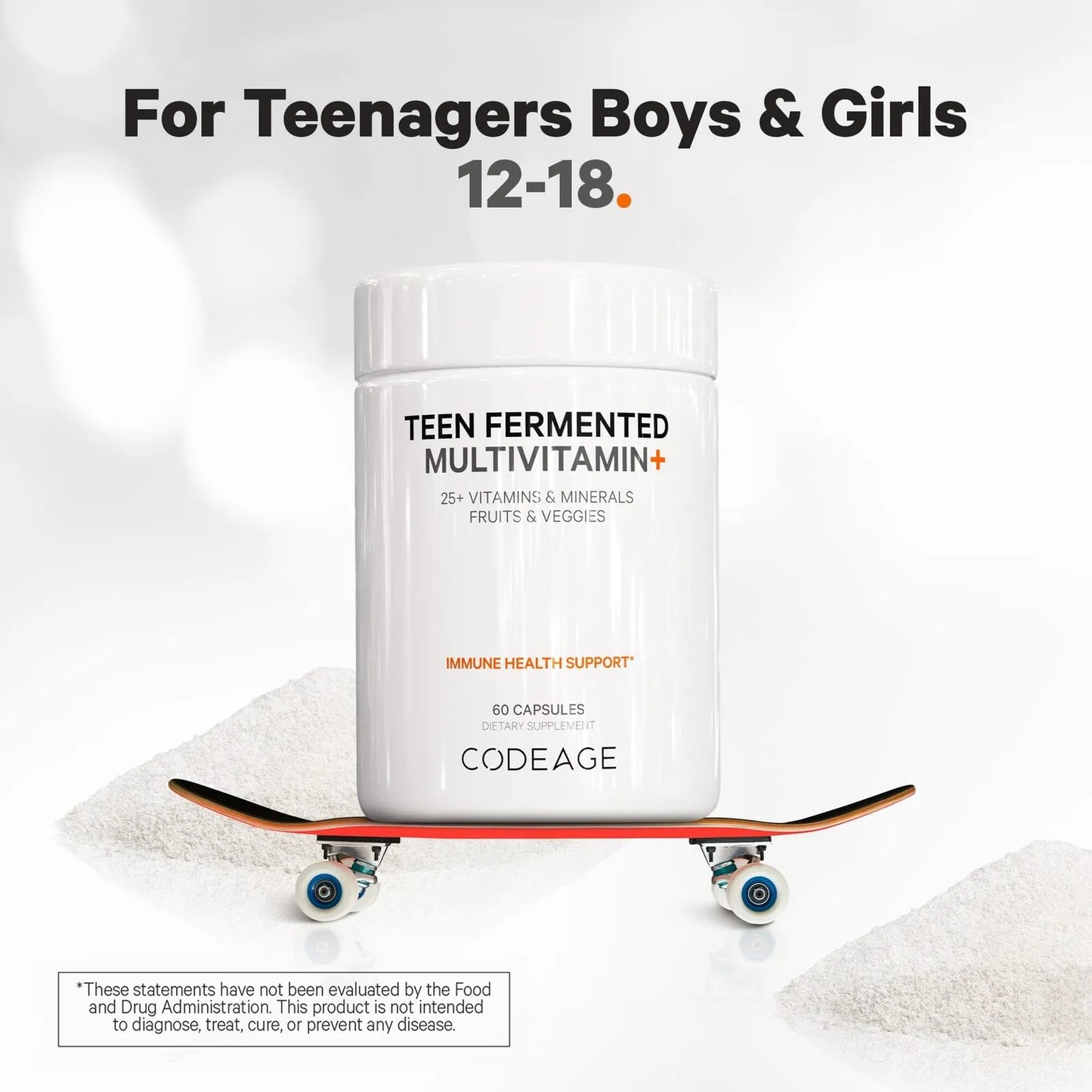 Daily Teen Multivitamínico Orgánico Con Probióticos Y Enzimas Paquete De 2